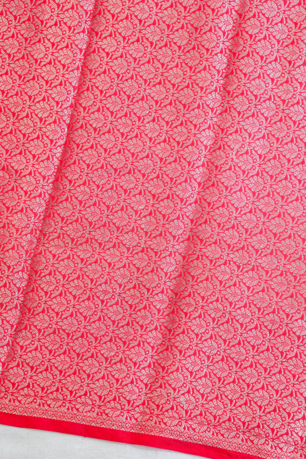 Red Semi Katan Silk Saree