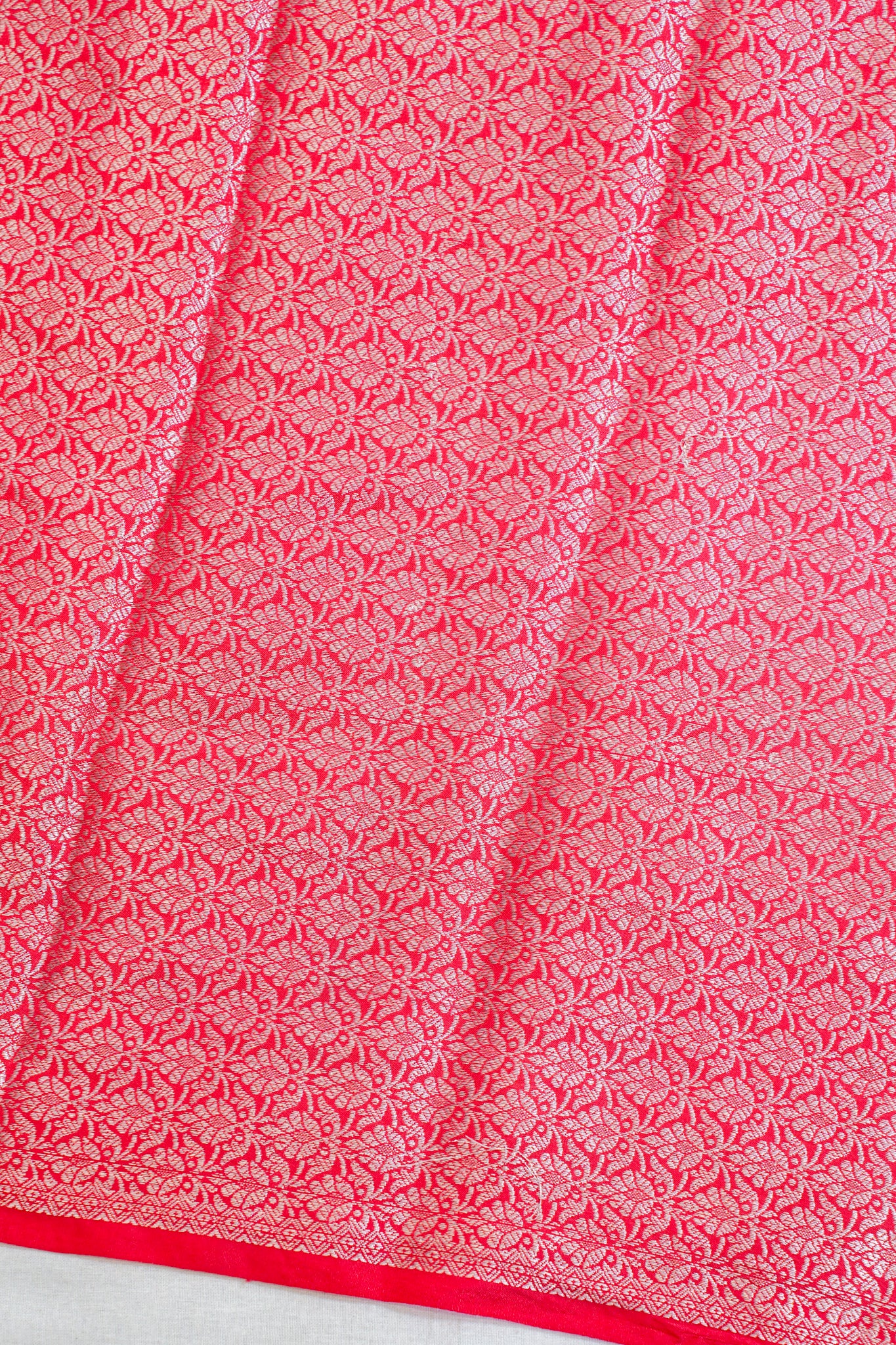 Red Semi Katan Silk Saree