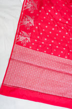 Red Semi Katan Silk Saree