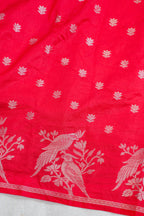 Red Semi Katan Silk Saree