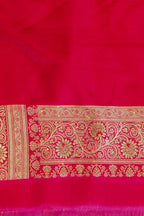 Blue Saree with Red Pallu