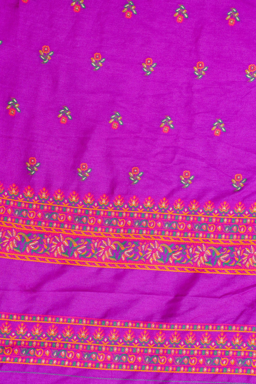 Purple Pashmina Silk Saree