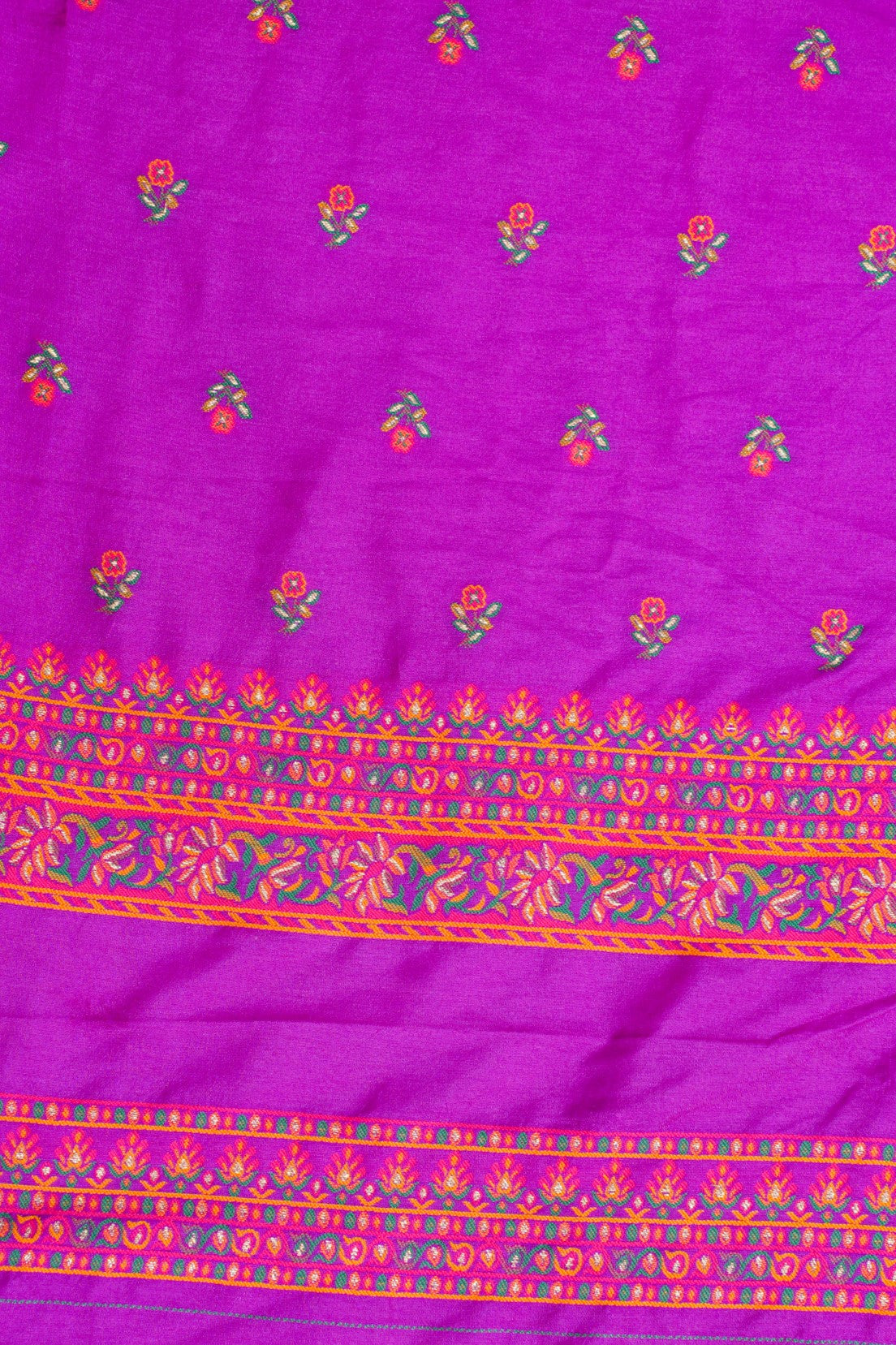 Purple Pashmina Silk Saree