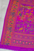 Purple Pashmina Silk Saree