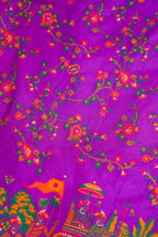 Purple Pashmina Silk Saree