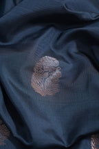 Navy blue fabric with a subtle patterned design