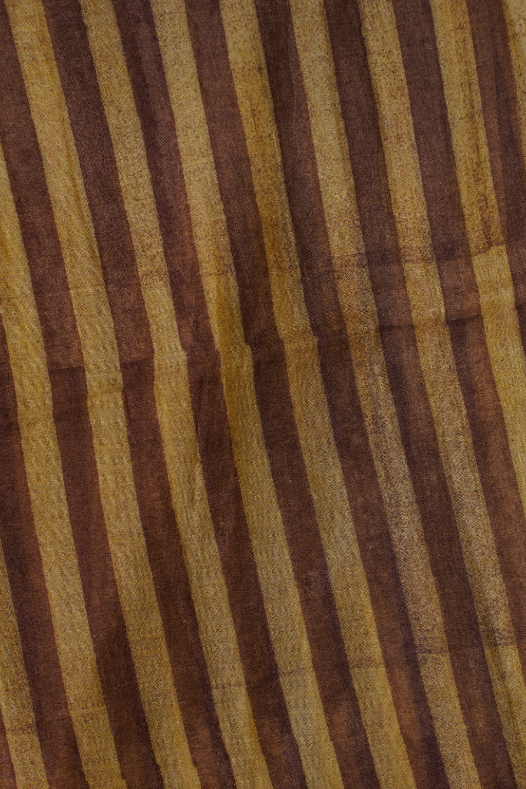 Brown Mul Cotton–Mul Chanderi Suit Set with Beige Striped Pattern