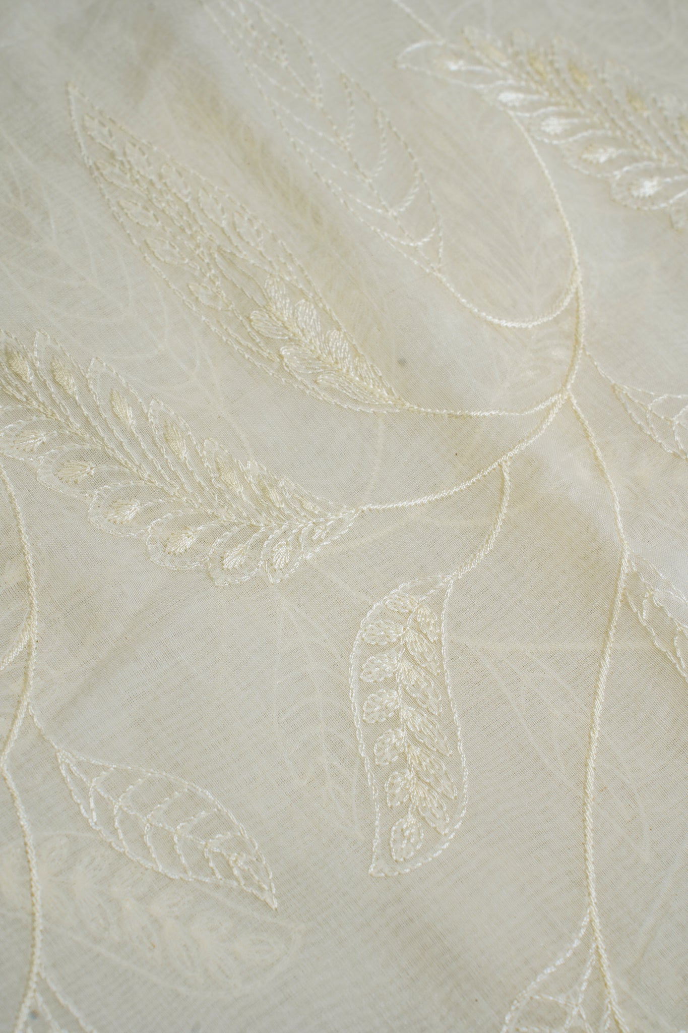 Ivory Mul Cotton–Mul Chanderi Suit Set