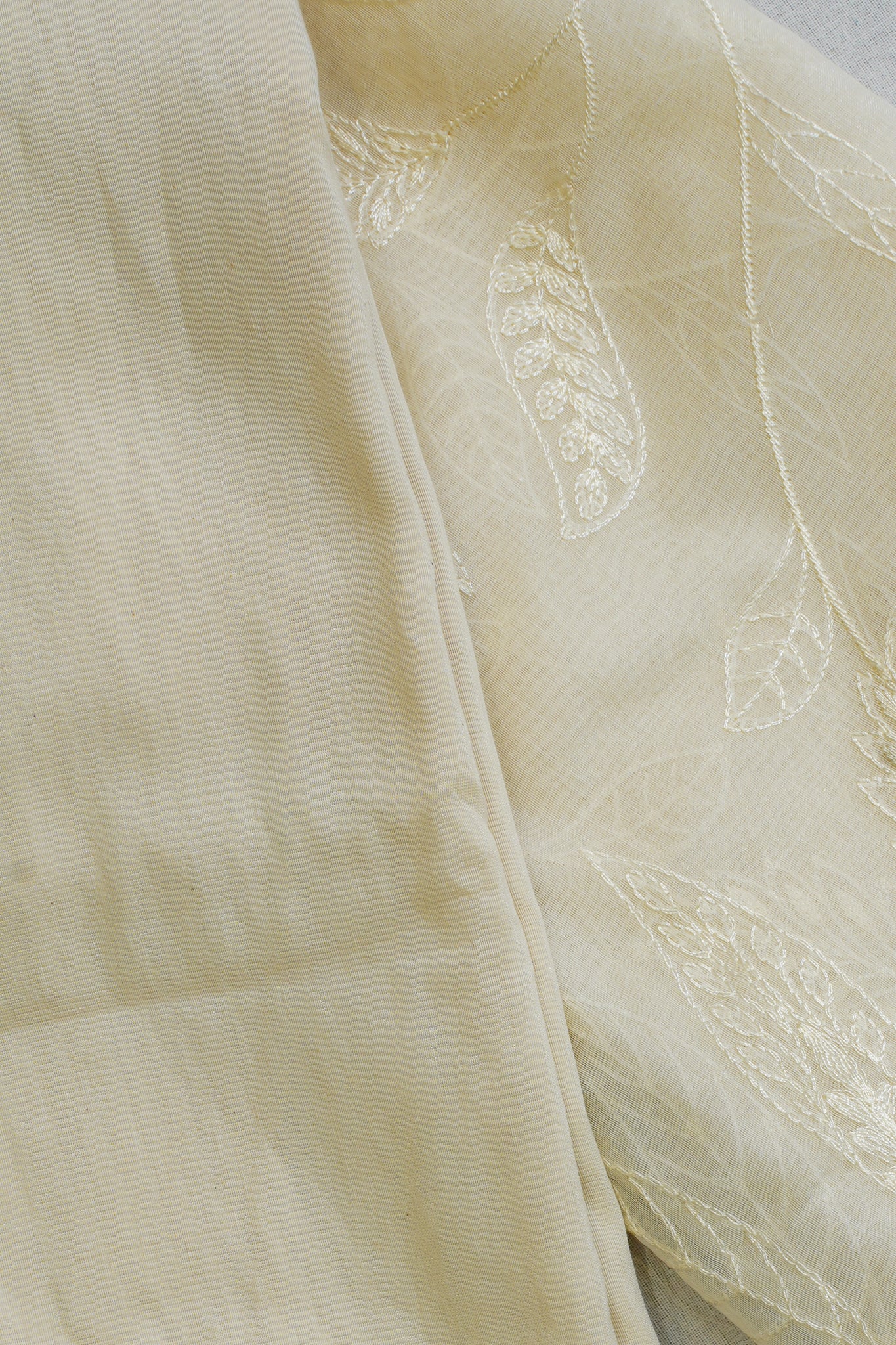 Ivory Mul Cotton–Mul Chanderi Suit Set