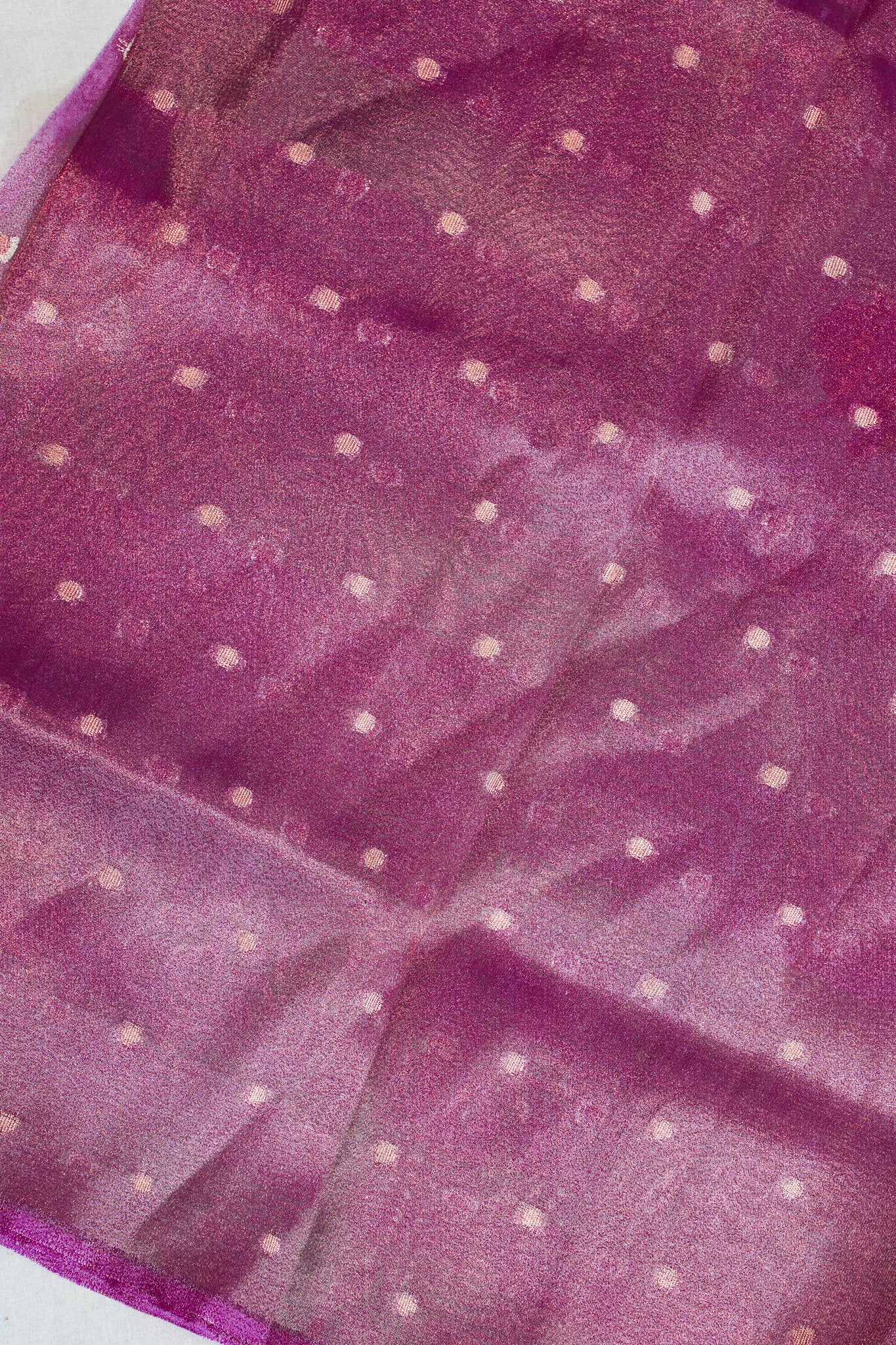 Magenta Tissue Suit Set with Digital Print