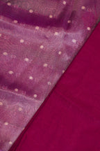 Magenta Tissue Suit Set with Digital Print