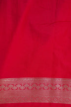Red fabric with a decorative border