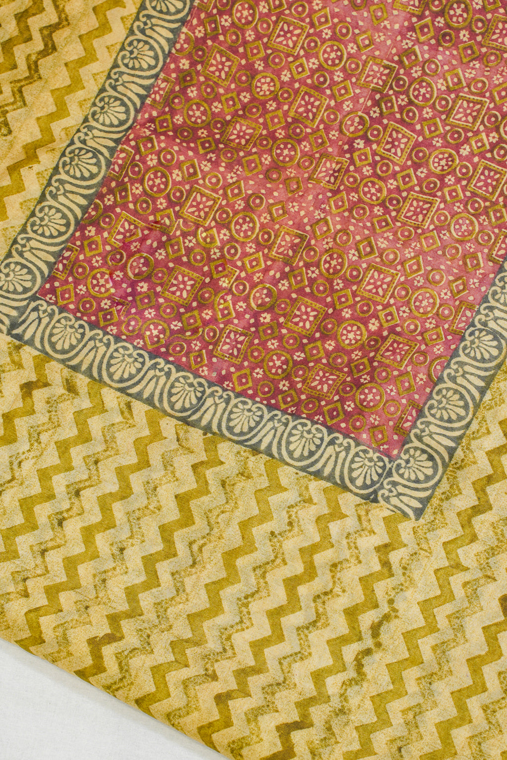 Olive Green Mul Cotton–Mul Chanderi Suit Set