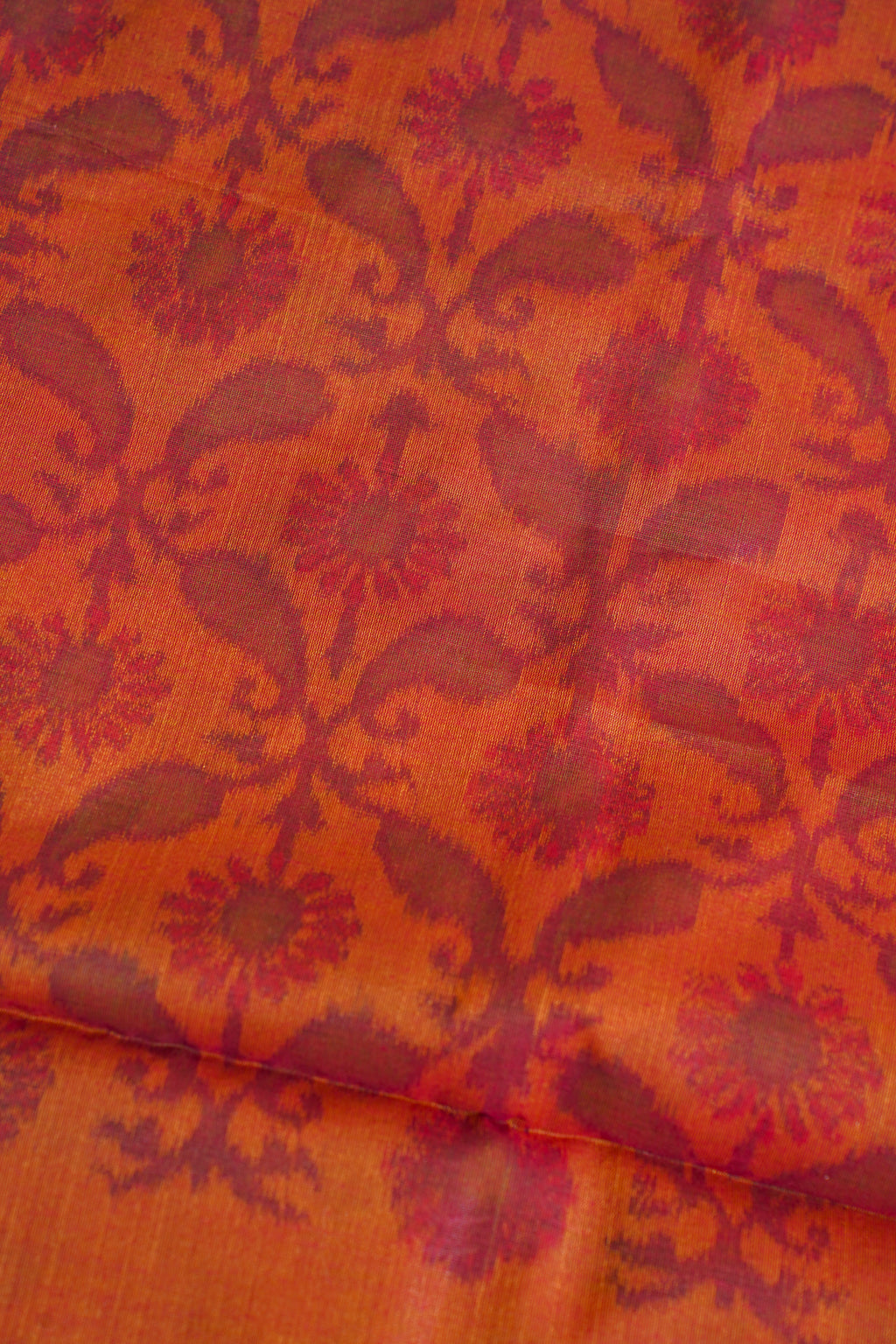 Rust Orange Cotton Suit Set Ikat Print