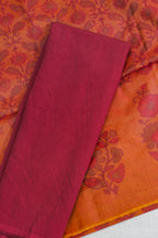 Rust Orange Cotton Suit Set Ikat Print
