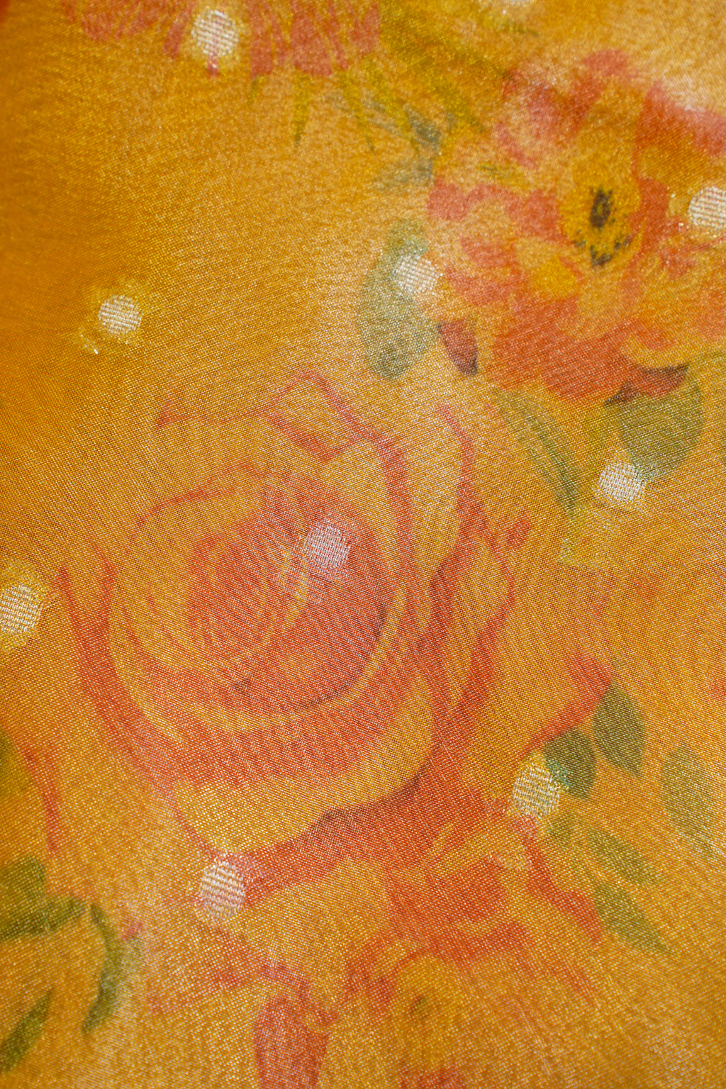 Yellow Tissue Suit Set with Digital Print