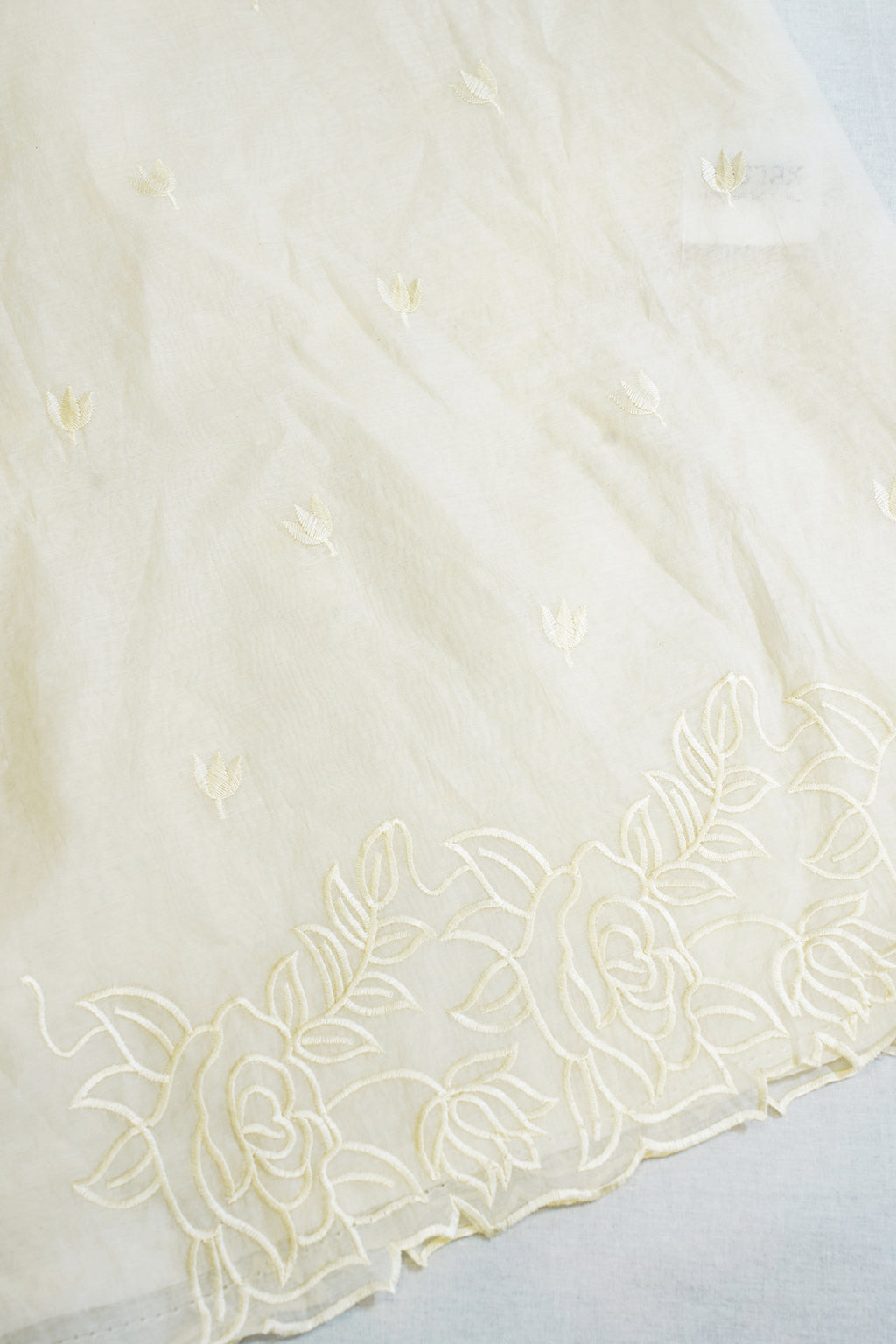 Ivory Mul Cotton–Mul Chanderi Suit Set