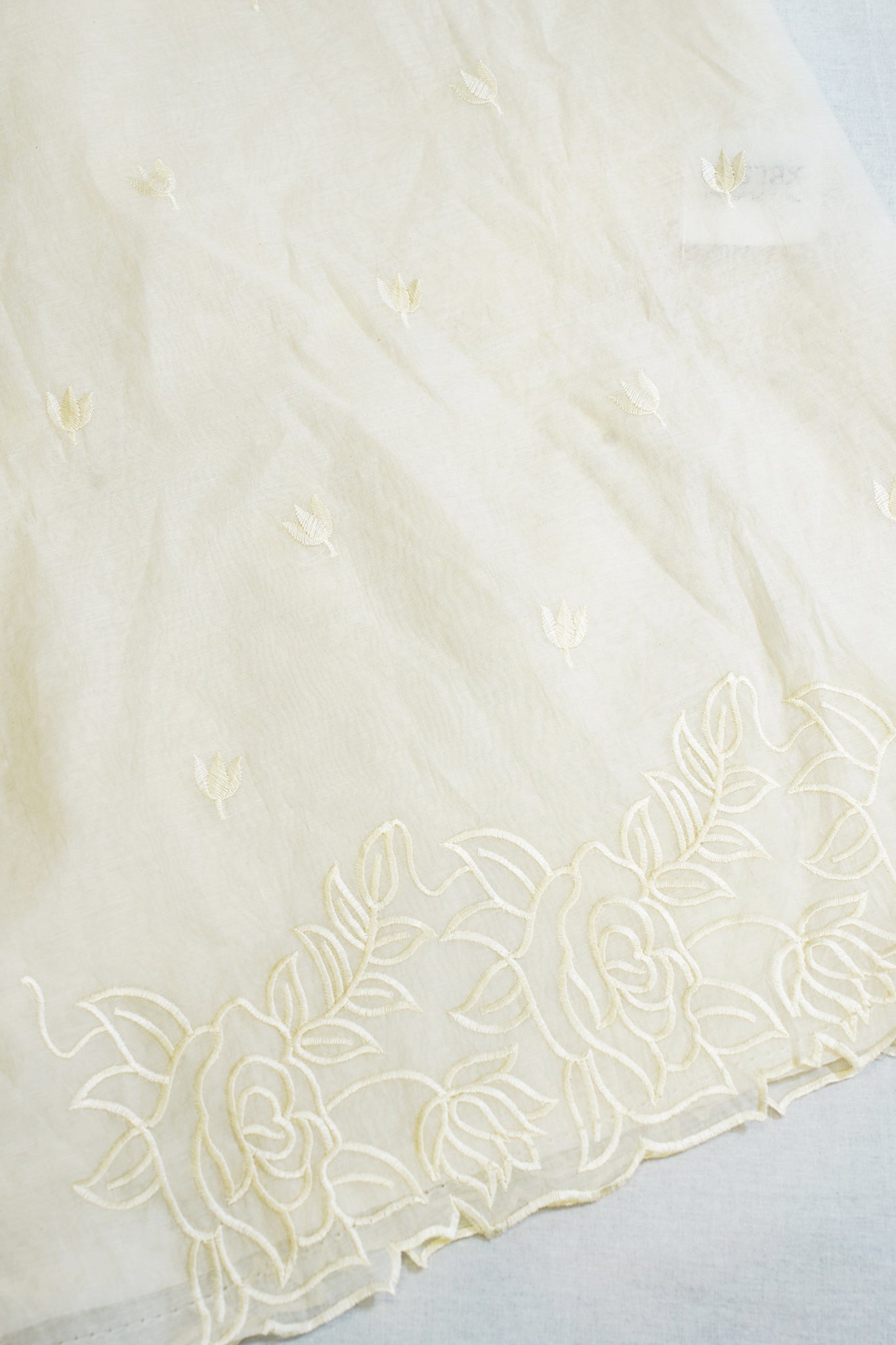 Ivory Mul Cotton–Mul Chanderi Suit Set