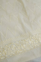 White Mul Cotton–Mul Chanderi Suit Set