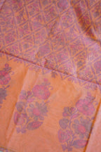 Pink–Orange Ikat Cotton Suit Set with Ikat Print