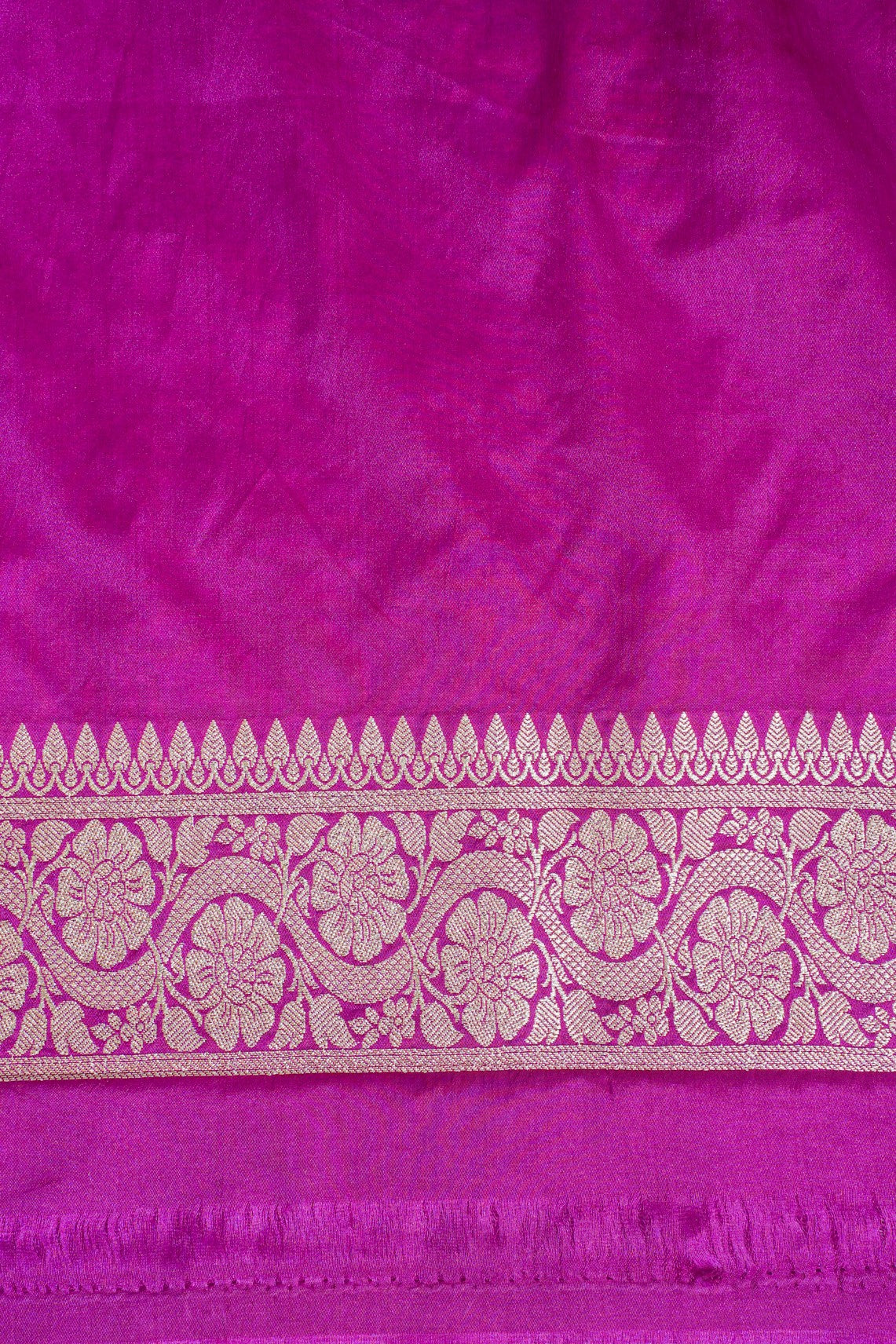 Turquoise Mushroo Silk Saree with Pink Border and Pallu