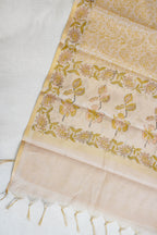 Pastel Linen tissue with block print