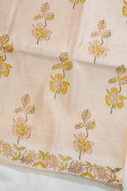 Pastel Linen tissue with block print