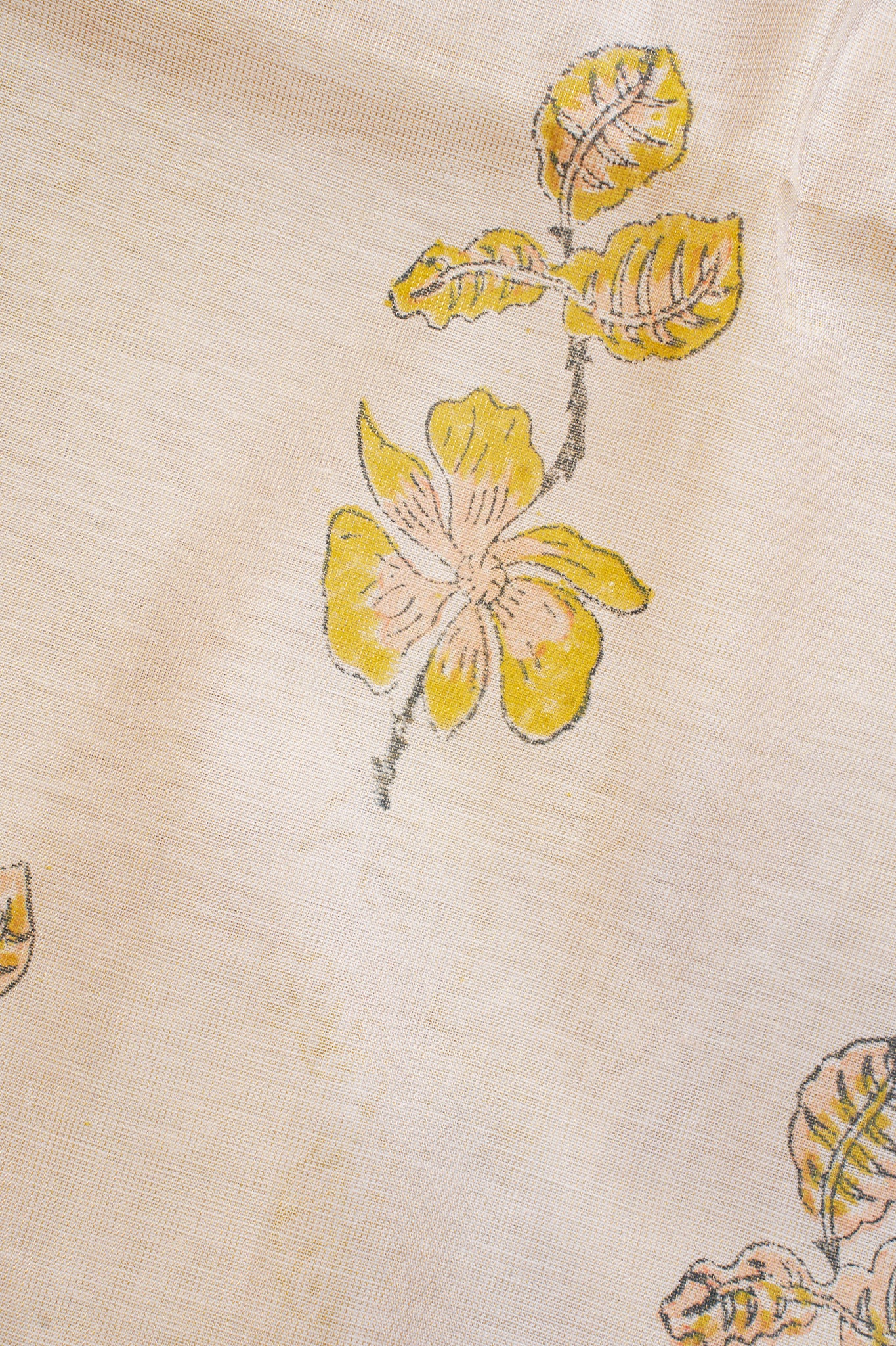 Pastel Linen tissue with block print
