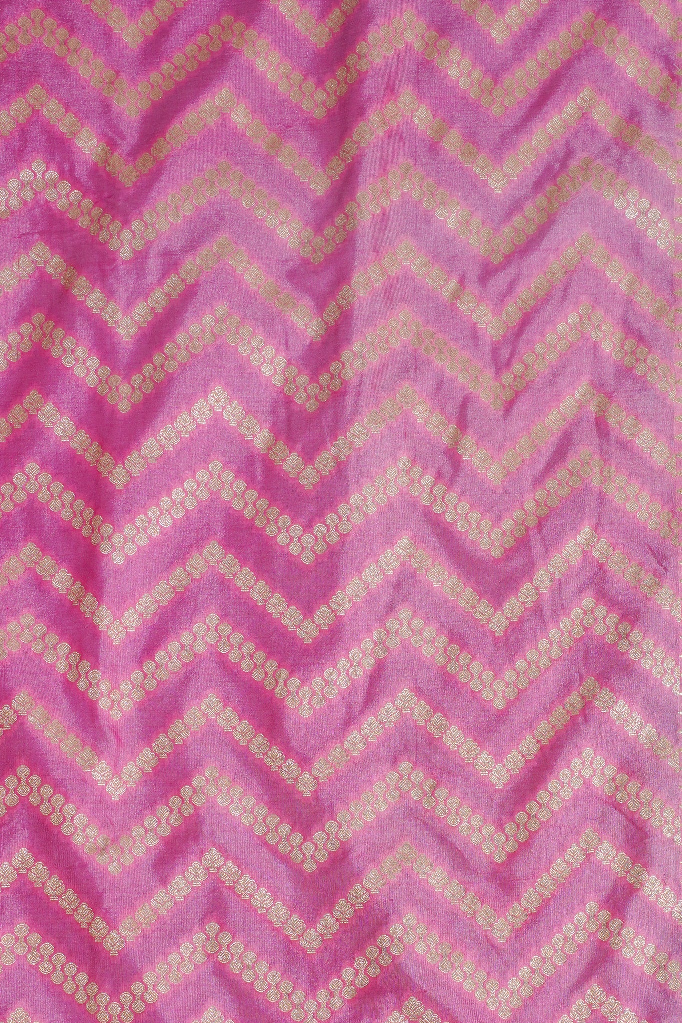 Pink Mushroo Silk Saree with Contrast Border and Pallu