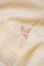 Pastel Pink Linen Tissue Suit Set with Applique Work