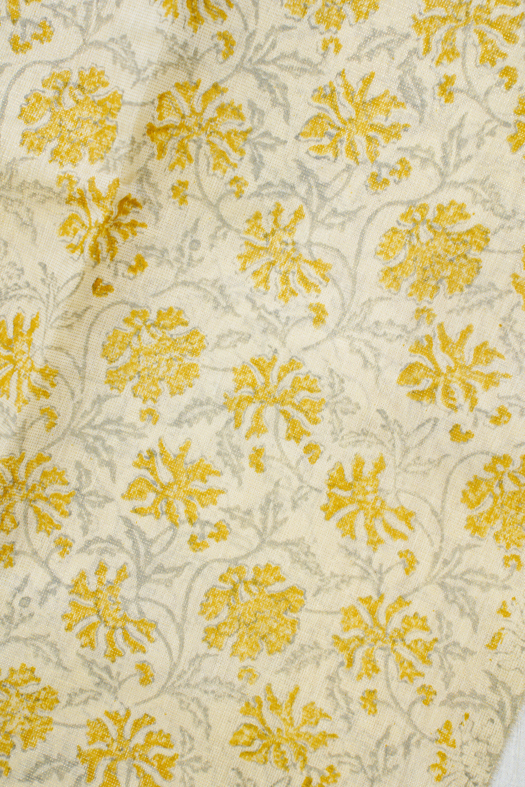 ivory Linen tissue with block print