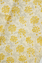 ivory Linen tissue with block print