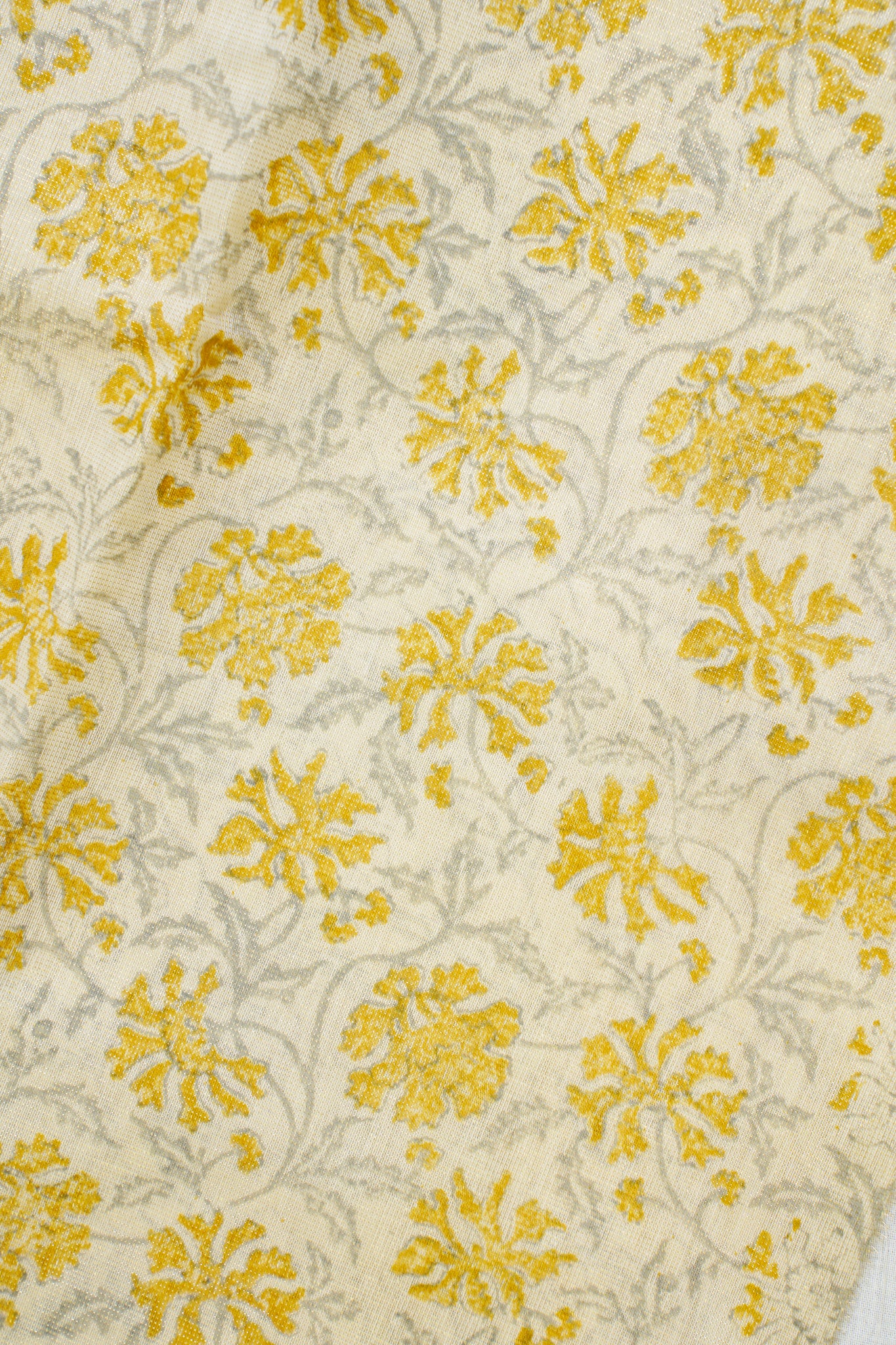 ivory Linen tissue with block print