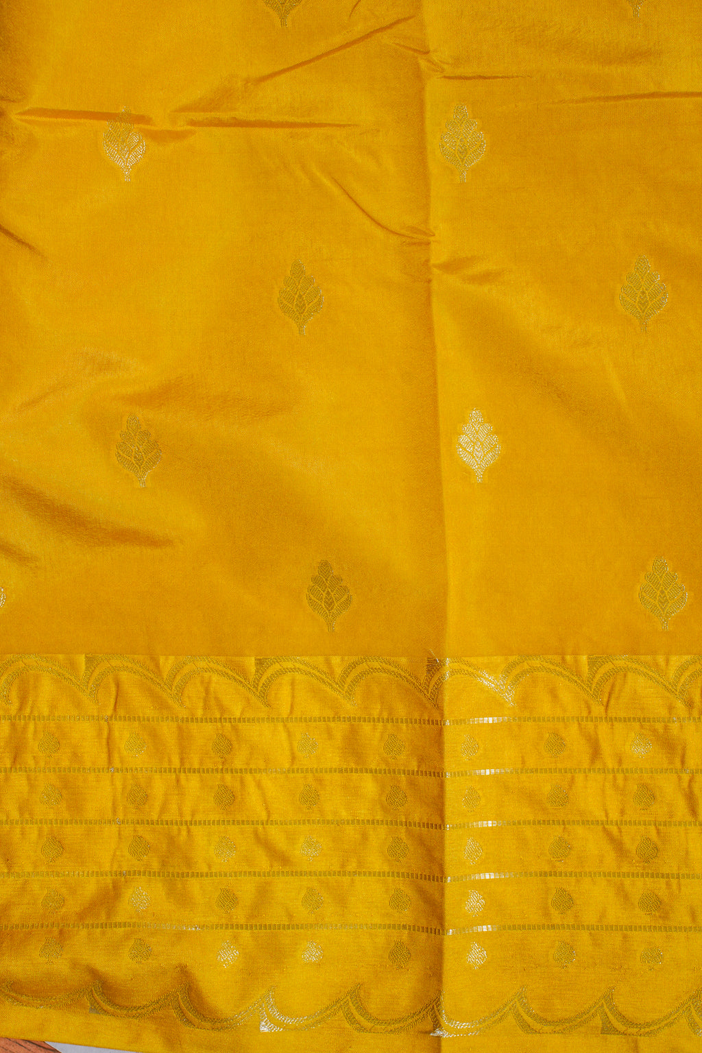 Yellow Semi Katan Silk Saree