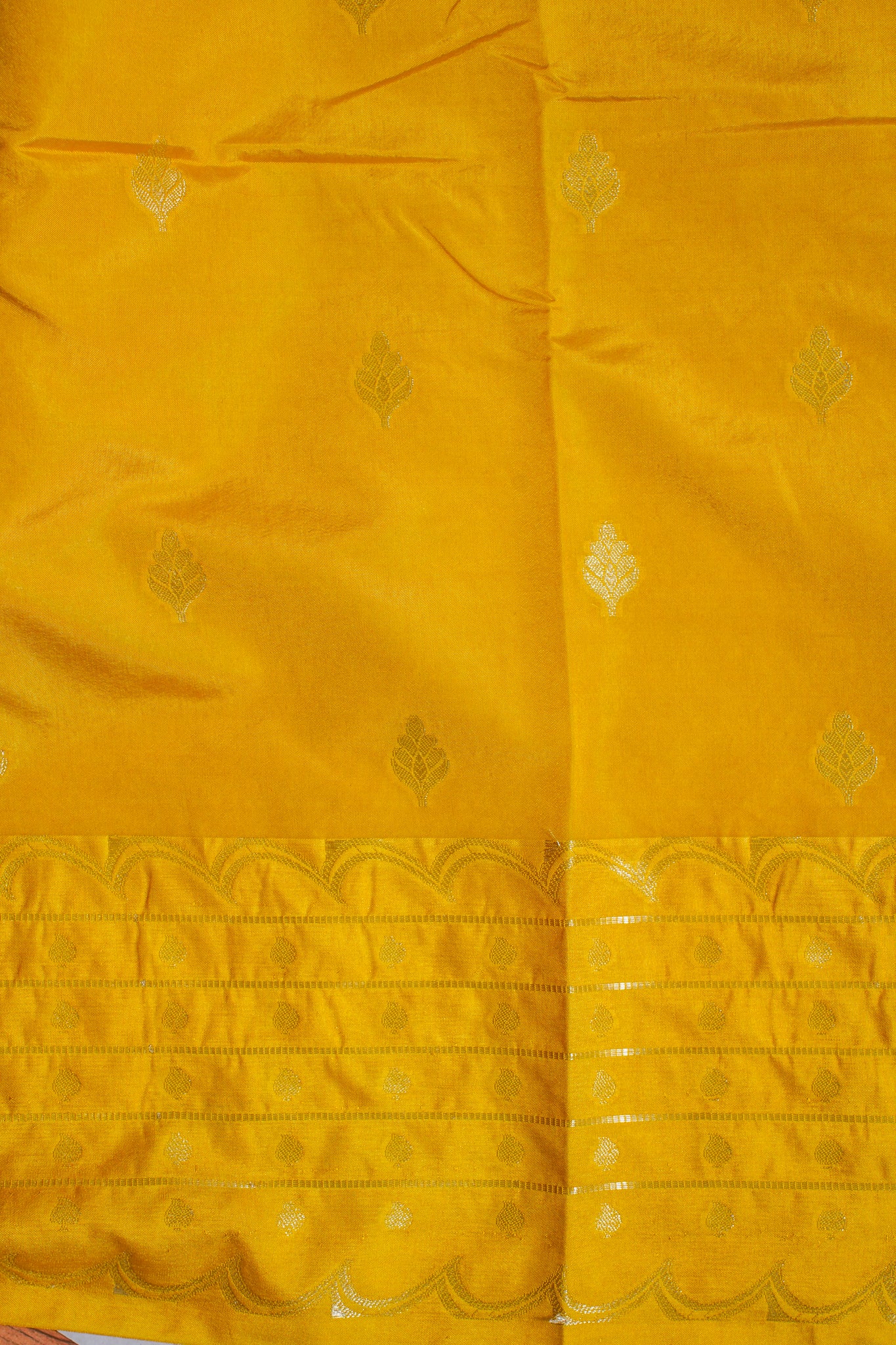 Yellow Semi Katan Silk Saree