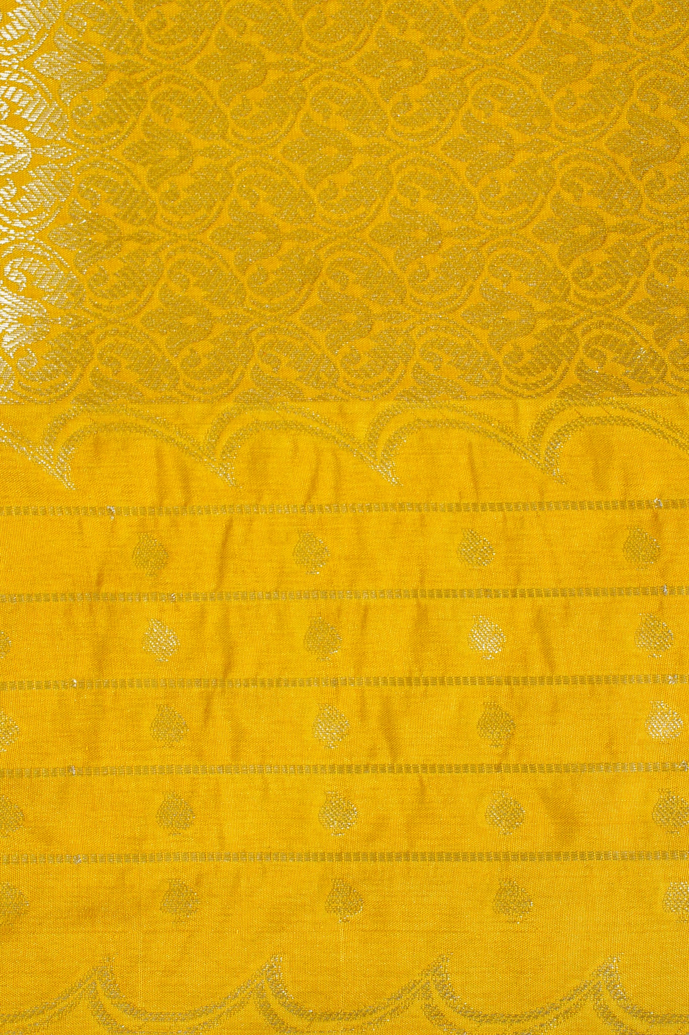 Yellow Semi Katan Silk Saree