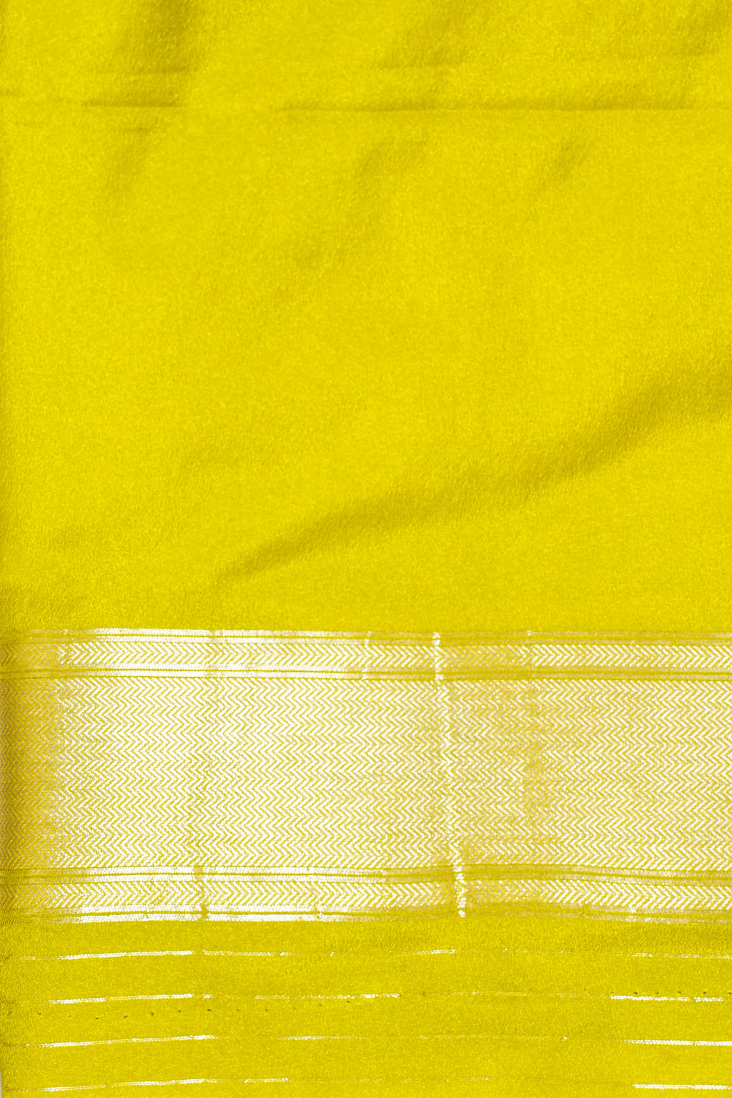 Close-up of a yellow fabric with a subtle pattern