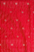 Red fabric with gold floral patterns