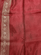 Rose Red Georgette Tissue Silk Saree