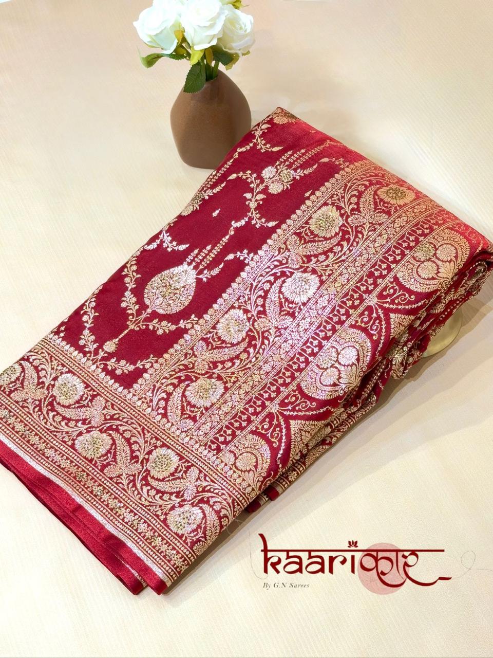 Premium Banarasi Saree with Swarovski Stone Work