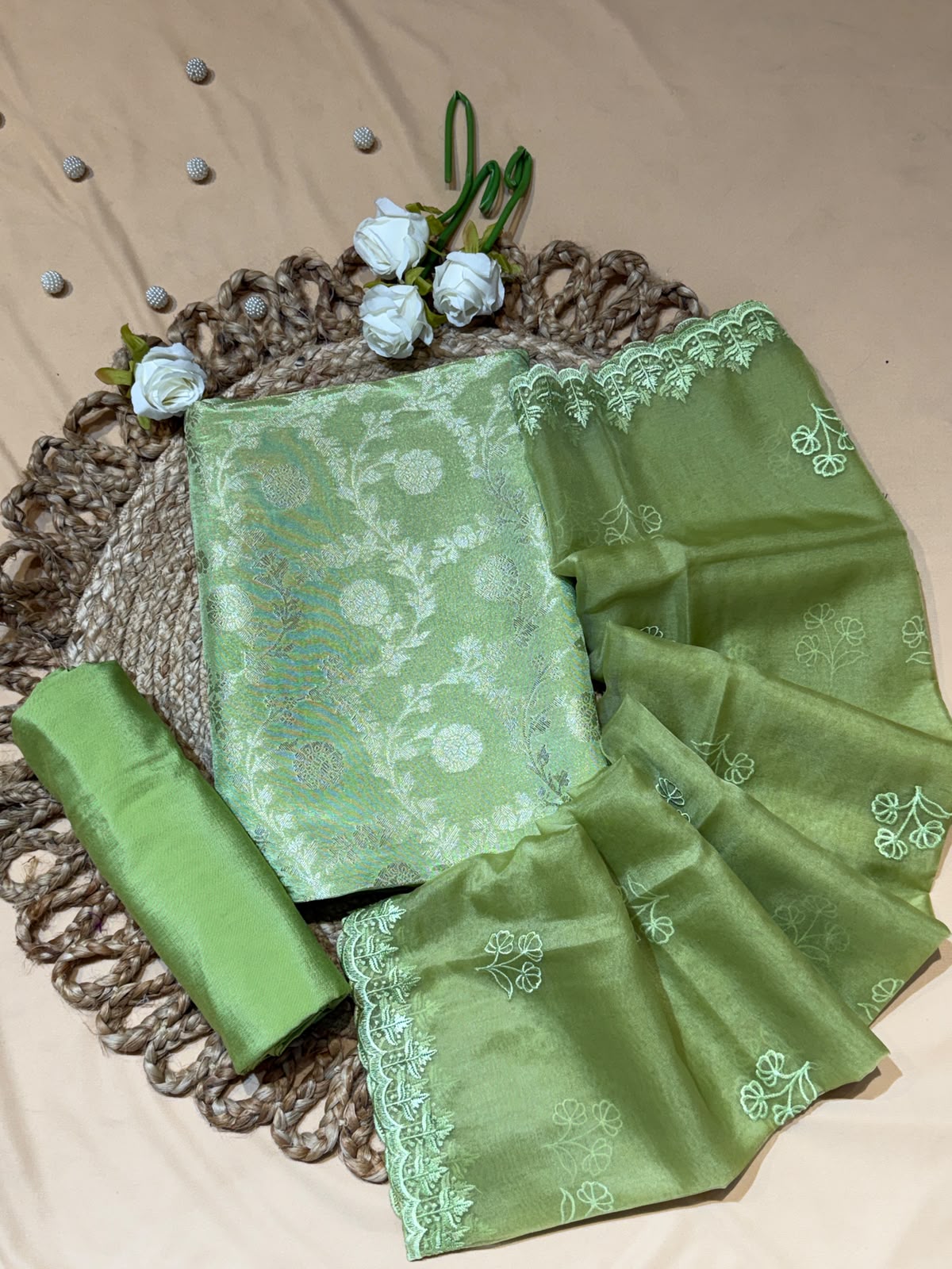 Tissue Georgette Unstitched Suit