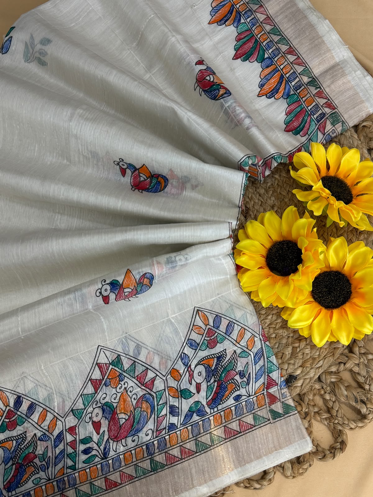 Pure Tusser Matka Saree