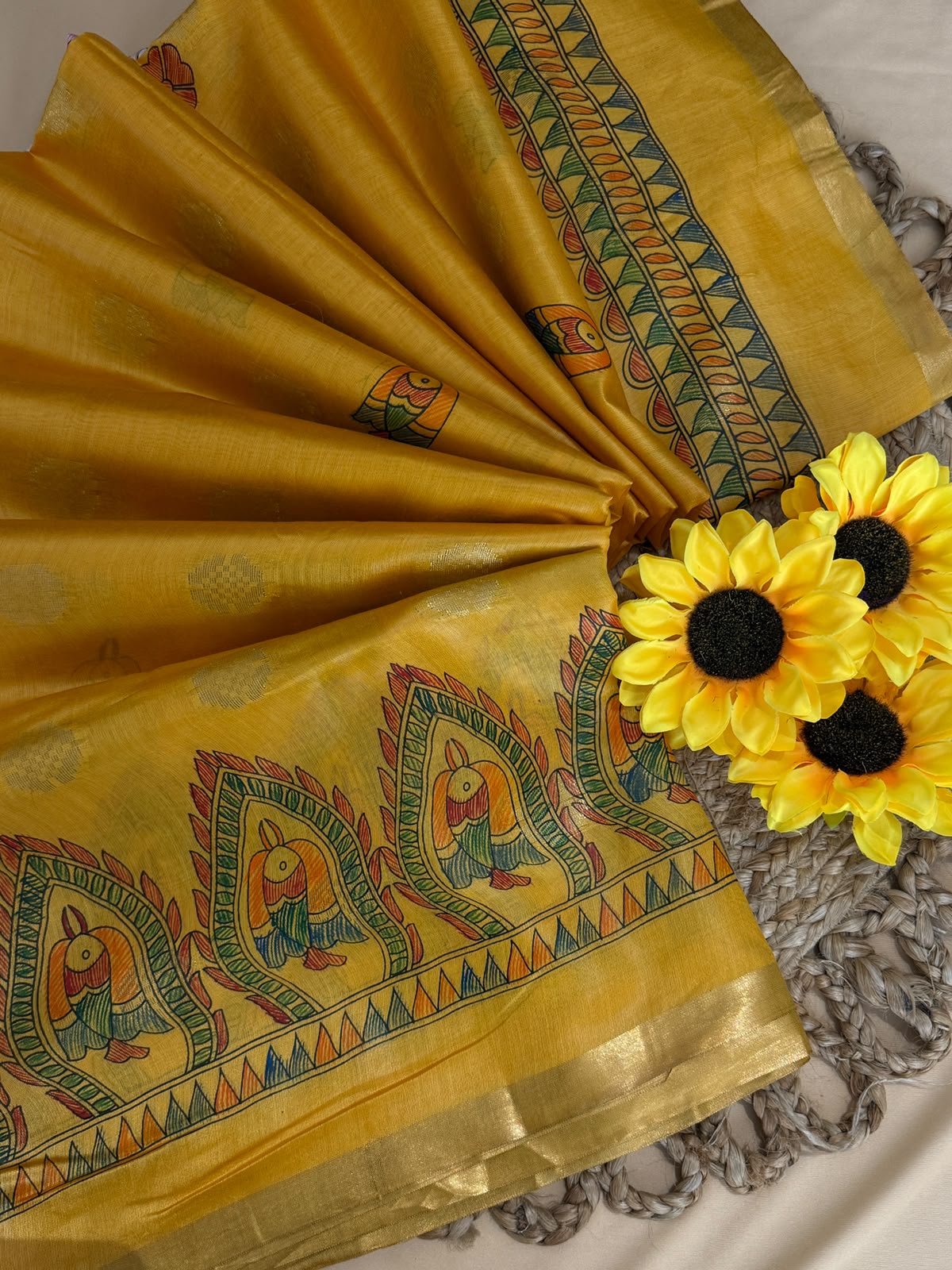 Pure Tusser Matka Saree