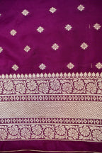Rani Pink Katan Silk Fancy Saree with Zari Buti and Ornate Border
