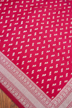 Red Katan Silk Fancy Saree with Zari Buti and Ornate Border