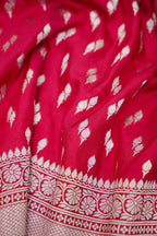 Red Katan Silk Fancy Saree with Zari Buti and Ornate Border